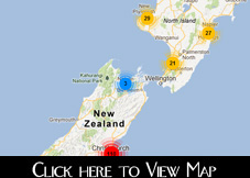 Map of New Zealand Christmas Lights